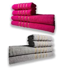 2 Jogos De 4 Toalhas 4 Banho 4 Rosto Montreal 100% Algodo Rs+cz - Toal