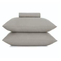 Lençol King c/ Elástico +2 Fronhas Malha in Cotton Altenburg, Cinza Pl