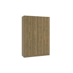 Guarda-roupa 4 Portas 2 Gavetas Kappesberg Adapt Nogueira