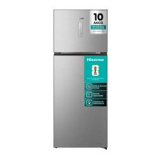 Geladeira Hisense Frost Free 466L Duplex Inverter RT3N461 Portas Planas Prateleiras de Vidro Econômica Inox