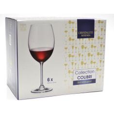Conjunto 6 Taças Cristal Bohemia Colibri Vinho Tinto 580Ml