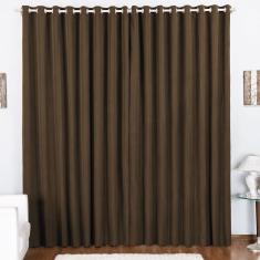 Cortina Duda 4,00M X 2,80M Metros Tabaco Tecido Oxford Para Sala Ou Quarto