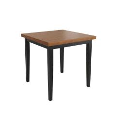 Mesa Colors Em Madeira Maciça Quadrada 4 Lugares - 80 X 80cm Preto