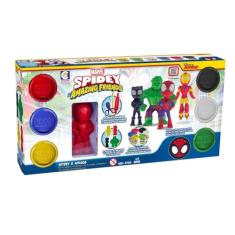 Cotiplas Kit Massinha e Acessórios Spidey e Amigos 2700 Multicolorido 300g