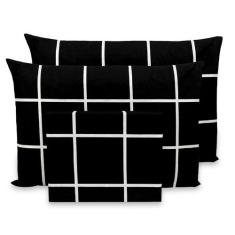 Lençol Casal 3 pçs Percal Flex Estampado 400 Fios Toque Acetinado - 40