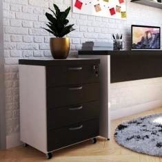 Gaveteiro Volante 40mm com 4 Gavetas - Bramov Móveis