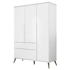 Guarda Roupa Infantil Retrô Alice Branco Acetinado - Phoenix Baby