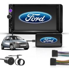 Kit Multimídia Mp5 2 Din 7" Bt Espelha Ford Ka 1999 a 2011 - First Opt