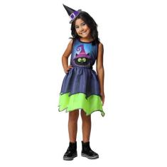 Fantasia de Bruxa Felicia Witch Roxa Infantil de Halloween - Fantasias