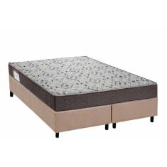 Cama Box Queen: Colchão Espuma D45 Ortobom ISO 150 Mega Firme + Base CRC Suede Clean (158x198)