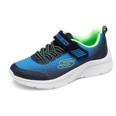 Skechers Microspec - Zorva para meninos, Preto/Azul/Limão, 15