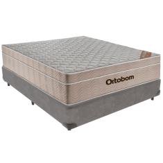 Cama Box e Colchão Airtech  Molas Ensacadas Viúvo Ortobom