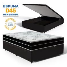 Cama Box Baú com Colchão de Espuma D45 Pillow In Anjos OrtoConfort Casal 138cm