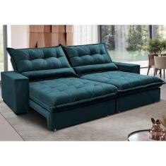 Sofa Retrátil e Reclinável 2,12m com Molas Ensacadas Cama inBox Soft T