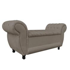 Recamier Baú Londres 1,20 M Suede Marrom Rato