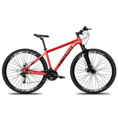 Bicicleta aro 29 Absolute Nero 5 21V Freio a Disco, Vermelho, 17