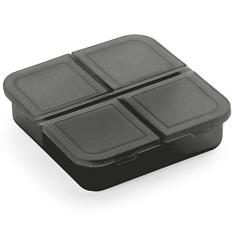 Porta Comprimidos com 4 Divisórias TopGet (Preto)