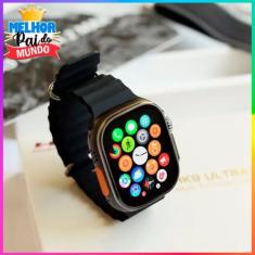 Relógio Inteligente Presente dia dos Pais Smartwatch Preto Seie 9 Para