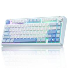 Teclado mecânico sem fio AULA F75 75% com retroiluminação RGB