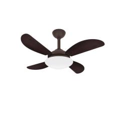 Ventilador Teto Marrom Fly 4 Pás Mdf Turbo Sala Ventax 110V