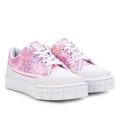 Tênis Tanara Flatform Tie Dye Feminino-Feminino