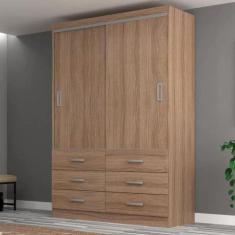 Guarda Roupa Casal Veneza Premium 2 Portas De Correr 6 Gavetas - Demolição Demolição