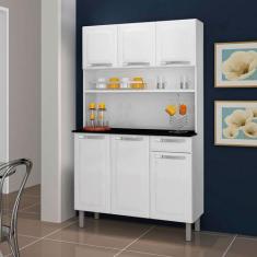 Kit Cozinha Rose 6 Portas 1 Gaveta Itatiaia, Branco