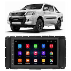 Kit Multimidia Android Hilux 12 13 14 15 7 Pol GPS Tv Rádio - E-Droid,