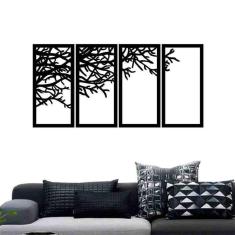 Quadro Decorativo Galhos Secos 6Mm Vazado - Mdf