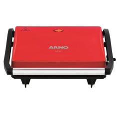 Grill Elétrico Arno Uno Compacto Com Antiaderente 760W -220V, Vermelho