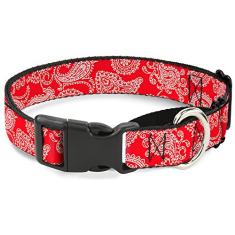 Buckle-Down Coleira para cachorro martingale - estrelas Paisley preta/roxa/branca - 2,54 cm de largura - serve para pescoço de 38,12 a 66,04 cm - Grande