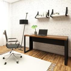 Mesa Escrivaninha p/ Estudos Pé Metal 150cm x 60cm F5 Office - F5 Offi