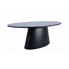 Mesa De Jantar Cone Oval 120X80 Cm Laqueada Preto