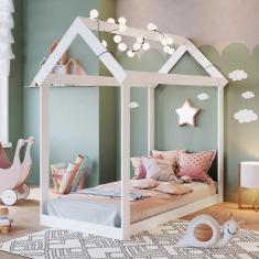 Mini Cama Infantil Montessoriano Meu Fofinho Art in Móveis Branco