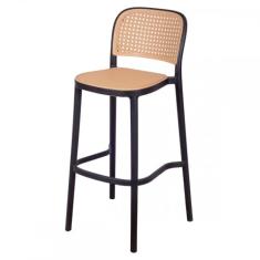 Banqueta Alta Amis Polipropileno Preto