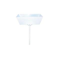 Lixeira de Rua Modelo Retangular 60cm Branca - Santa Edwirges