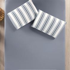 Jogo de lençol King 3pç fio penteado 100% algodão  - SAFIRA ENXOVAIS, 