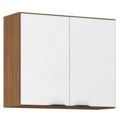 Armário Aéreo Para Cozinha Firenze 2 Portas Amêndola Branco - Demóbile