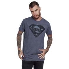 Camiseta Sideway Super Man Logo - Cinza