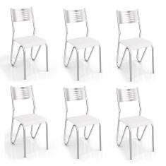 Conjunto com 6 Cadeiras Nápolis Branco