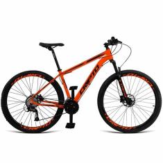 Bicicleta Aro 29 Cripto 27v Alivio Freio Hidraulico Trava K7 - Laranja-preto - 19" Laranja-preto