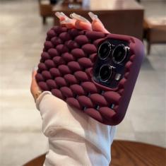 Capa de telefone de dissipação de calor de silicone macio para iPhone 11 12 13 14 15 Pro Max X Xs Max XR 7 8 Plus Capa de pára-choque oco, Claret, para iPhone X