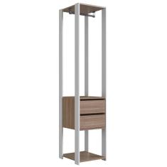 Guarda Roupa Closet 02 Gavetas 183X40cm Branco Montana PRODDY