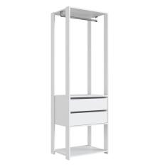 Guarda Roupa Closet 02 Gavetas 183X60cm Branco PRODDY
