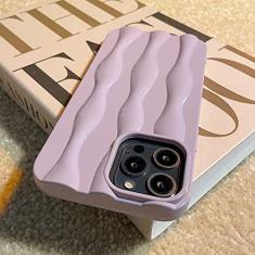 3D Wave Water Ripple Phone Case para iPhone 14 13 12 11 Pro Max 14pro Candy Color Soft Silicone Cover Shell, T1, Para iPhone 13Pro Max