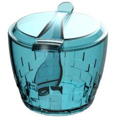 Açucareiro Plástico Com Colher Trama 500g - Colors - Crippa, Azul