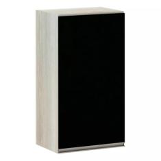 Armário Luciane 40cm 1 porta Luci, Legno Crema/Preto Tx