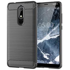 Capa para Nokia 5.1, com sensação suave, proteção total, anti-arranhões e impressões digitais + capa de celular resistente a arranhões para Nokia 5.1
