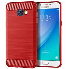 Capa para Samsung Galaxy C5 Pro, sensação macia, proteção total, anti-arranhões e impressões digitais + capa de celular resistente a arranhões para Samsung Galaxy C5 Pro