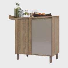 Balcão Cozinha 95cm Canto Reto 1 Porta Graff Mel Luciane Móveis